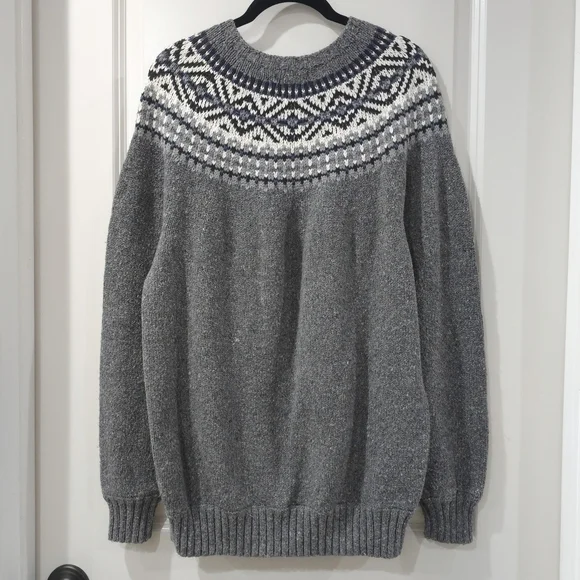 Vintage G H Bass Fair Isle Knit Pullover Sweater. Men's S, Cotton Acrylic Wool - Picture 7 of 11